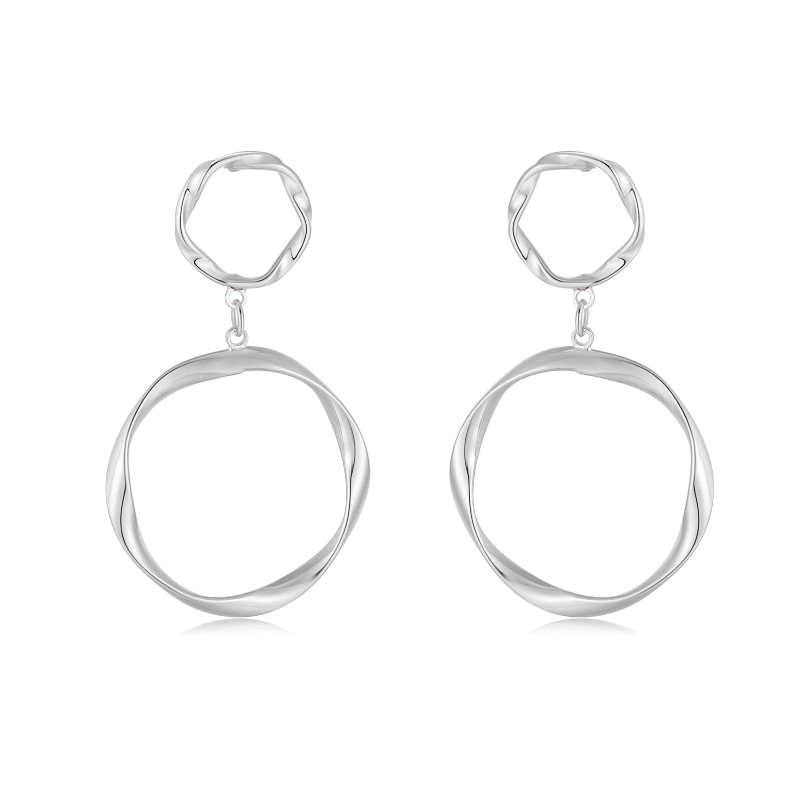 Boucles "Cercles Suspendus" ~ Argent / Or