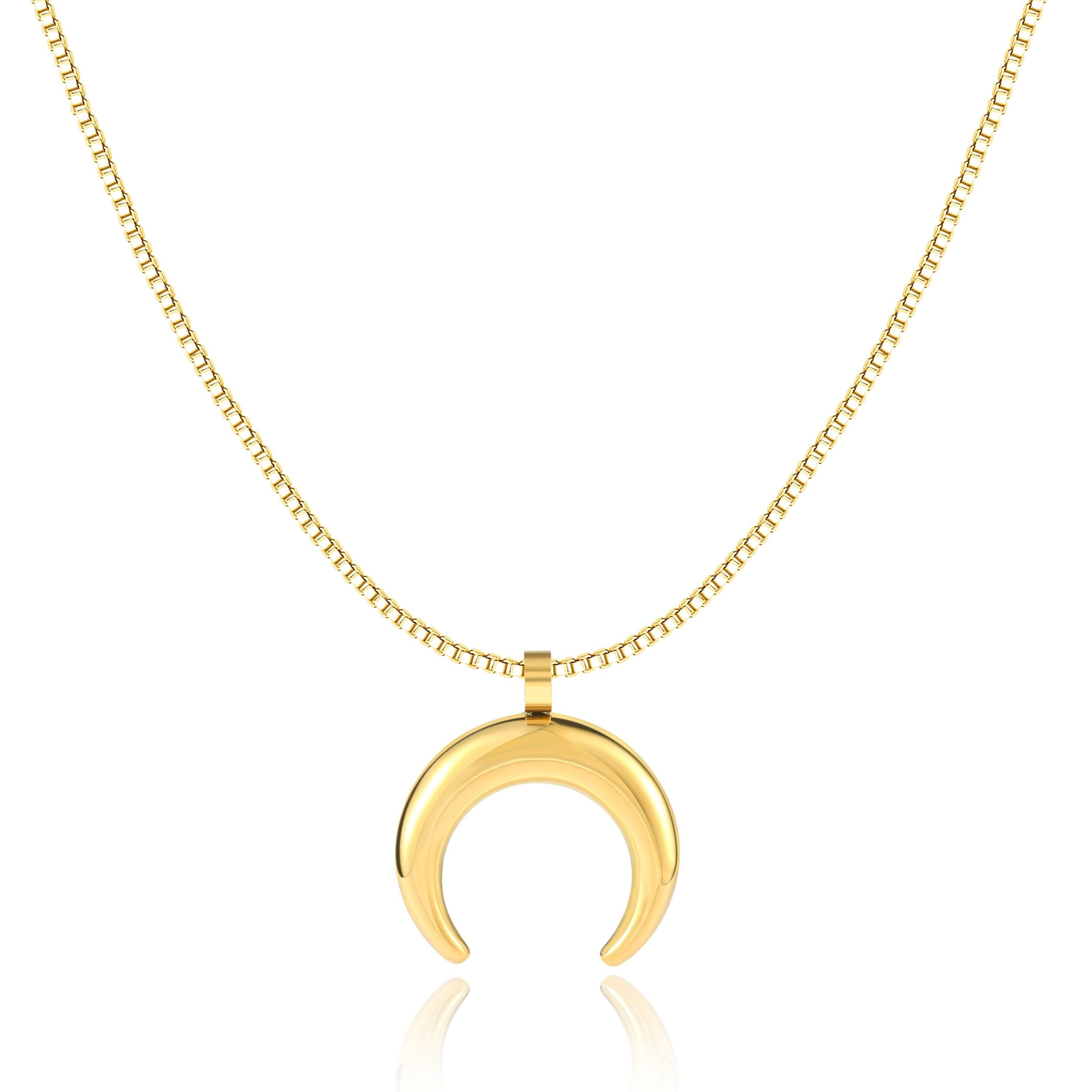 Collier "Lune" ~ Or / Argent / Rose