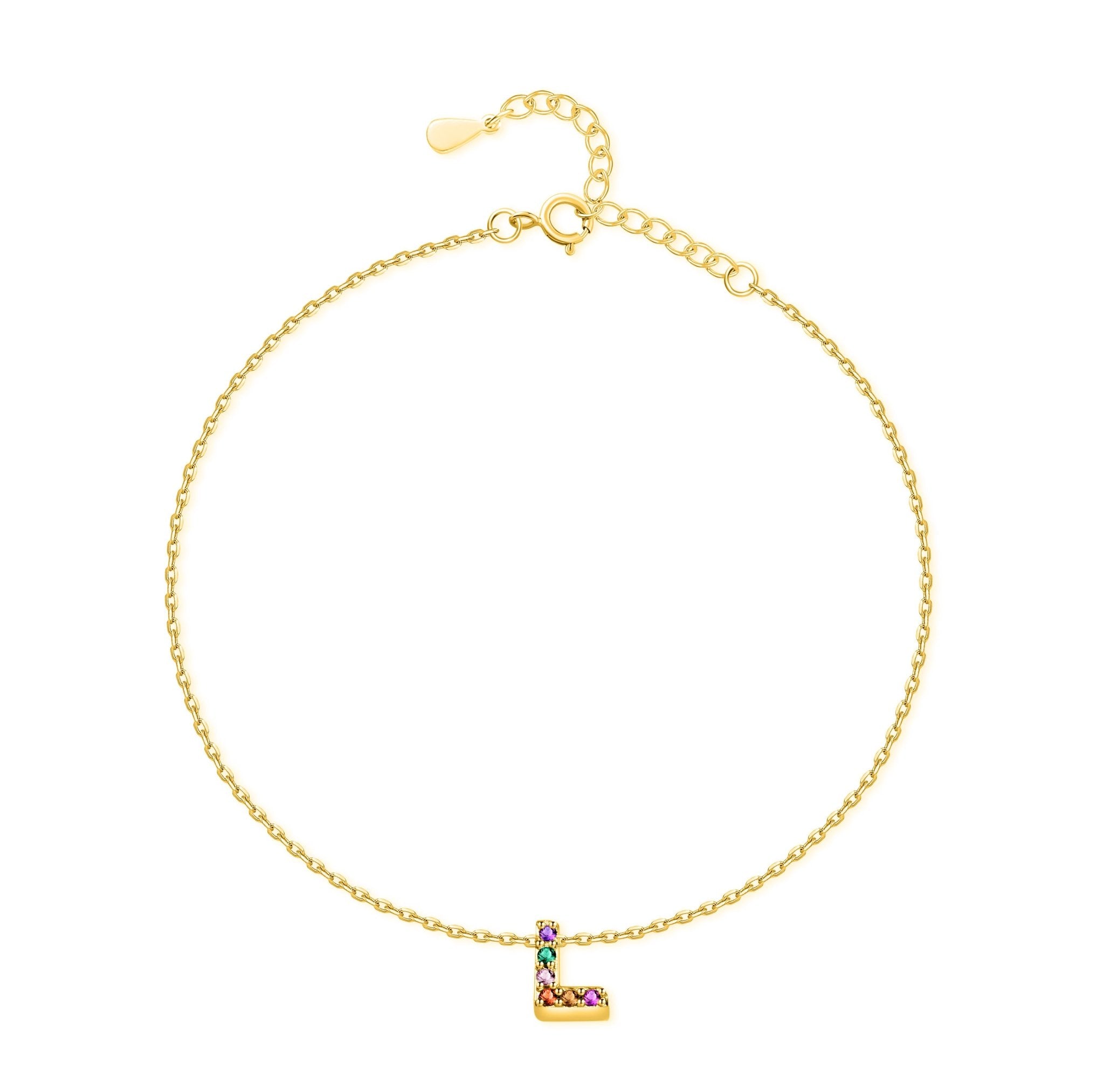 Bracelet de cheville "Initiale" ~ Or