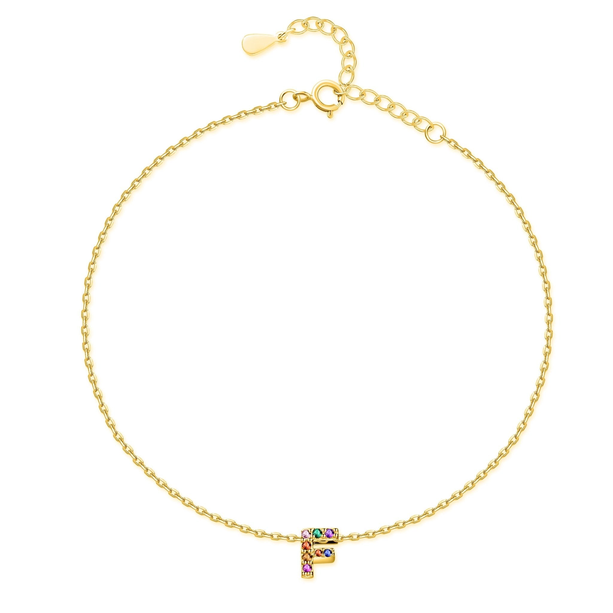 Bracelet de cheville "Initiale" ~ Or