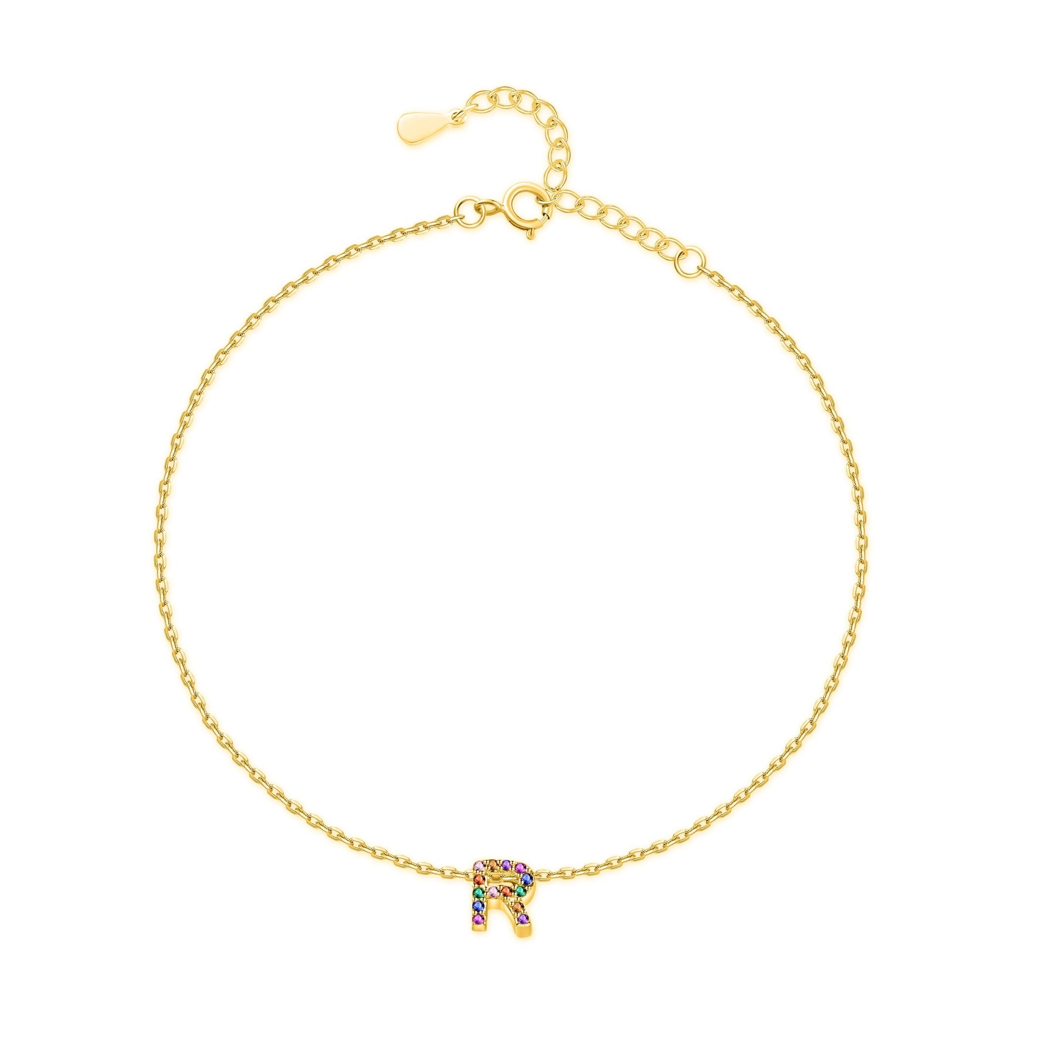 Bracelet de cheville "Initiale" ~ Or