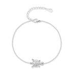 Bracelet de cheville "Tortue" ~ Argent / Or Rose