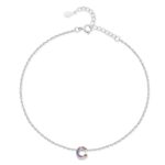 Bracelet de cheville "Initiale" ~ Argent – Image 3