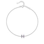 Bracelet de cheville "Initiale" ~ Argent – Image 8