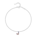 Bracelet de cheville "Initiale" ~ Argent – Image 10