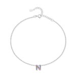 Bracelet de cheville "Initiale" ~ Argent – Image 13