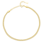 Bracelet de cheville "Double" ~ Argent/Or – Image 2