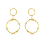 Boucles "Cercles Suspendus" ~ Argent / Or