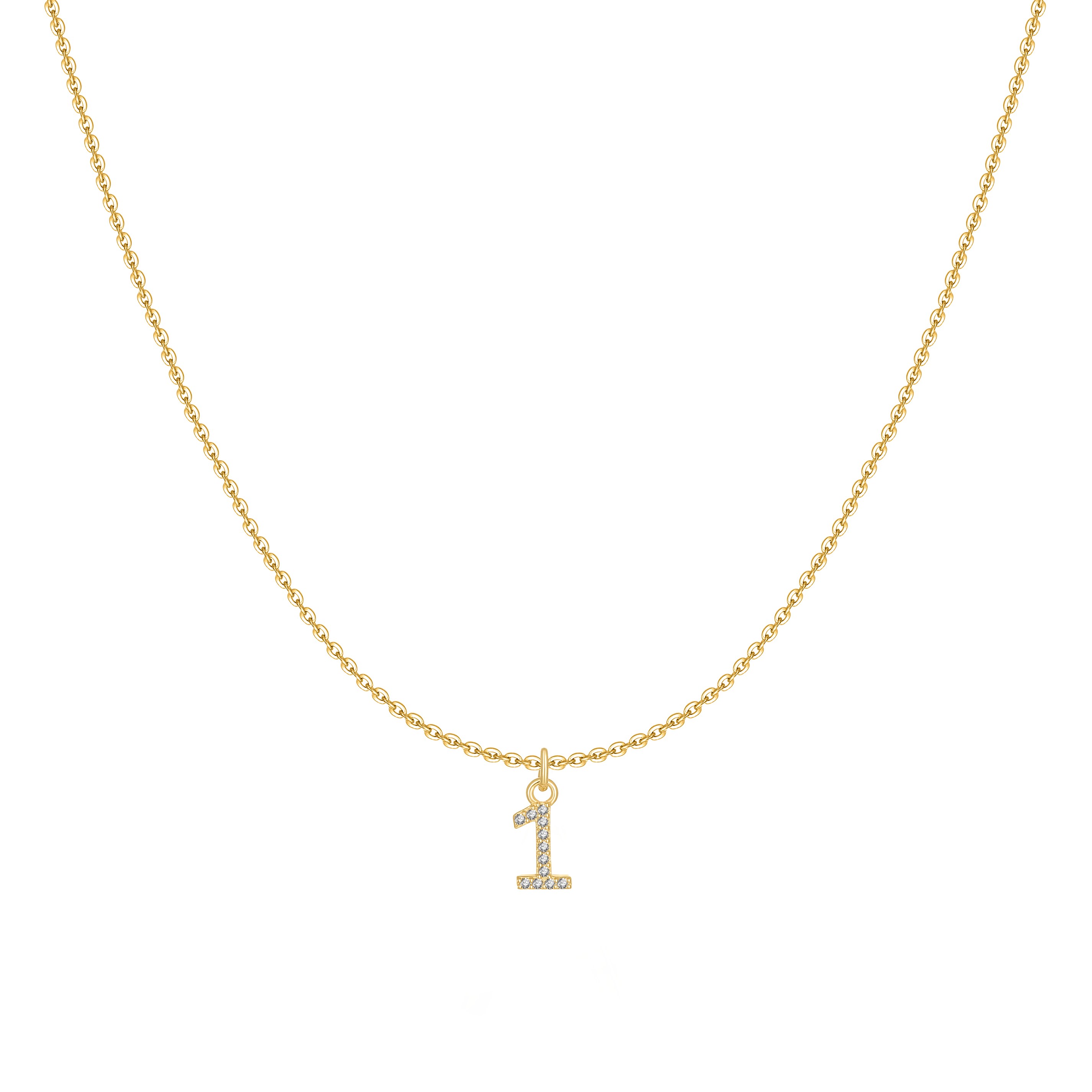 N289G-A Collier "Little Numéro" ~ Argent Sterling – Image 1