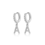 Boucles "Initiale Hoops" ~ Argent Sterling – Image 22