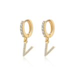 Boucles "Initiale Hoops" ~ Argent Sterling – Image 20