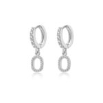 Boucles "Initiale Hoops" ~ Argent Sterling – Image 36