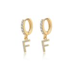 Boucles "Initiale Hoops" ~ Argent Sterling – Image 6