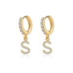 Boucles "Initiale Hoops" ~ Argent Sterling – Image 18