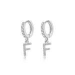 Boucles "Initiale Hoops" ~ Argent Sterling – Image 27