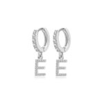 Boucles "Initiale Hoops" ~ Argent Sterling – Image 26