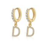 Boucles "Initiale Hoops" ~ Argent Sterling – Image 4
