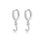 Boucles "Initiale Hoops" ~ Argent Sterling – Image 31