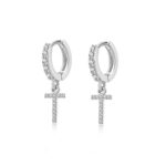 Boucles "Initiale Hoops" ~ Argent Sterling – Image 40