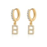 Boucles "Initiale Hoops" ~ Argent Sterling – Image 2