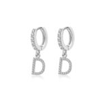 Boucles "Initiale Hoops" ~ Argent Sterling – Image 25