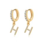 Boucles "Initiale Hoops" ~ Argent Sterling – Image 8