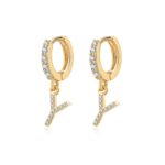 Boucles "Initiale Hoops" ~ Argent Sterling – Image 21