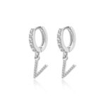 Boucles "Initiale Hoops" ~ Argent Sterling – Image 41