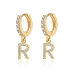 Boucles "Initiale Hoops" ~ Argent Sterling – Image 17