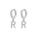 Boucles "Initiale Hoops" ~ Argent Sterling – Image 38