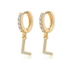 Boucles "Initiale Hoops" ~ Argent Sterling – Image 12