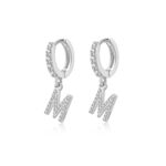 Boucles "Initiale Hoops" ~ Argent Sterling – Image 34