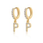 Boucles "Initiale Hoops" ~ Argent Sterling – Image 16