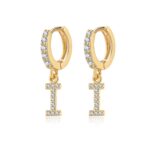Boucles "Initiale Hoops" ~ Argent Sterling – Image 9