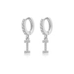Boucles "Initiale Hoops" ~ Argent Sterling – Image 30