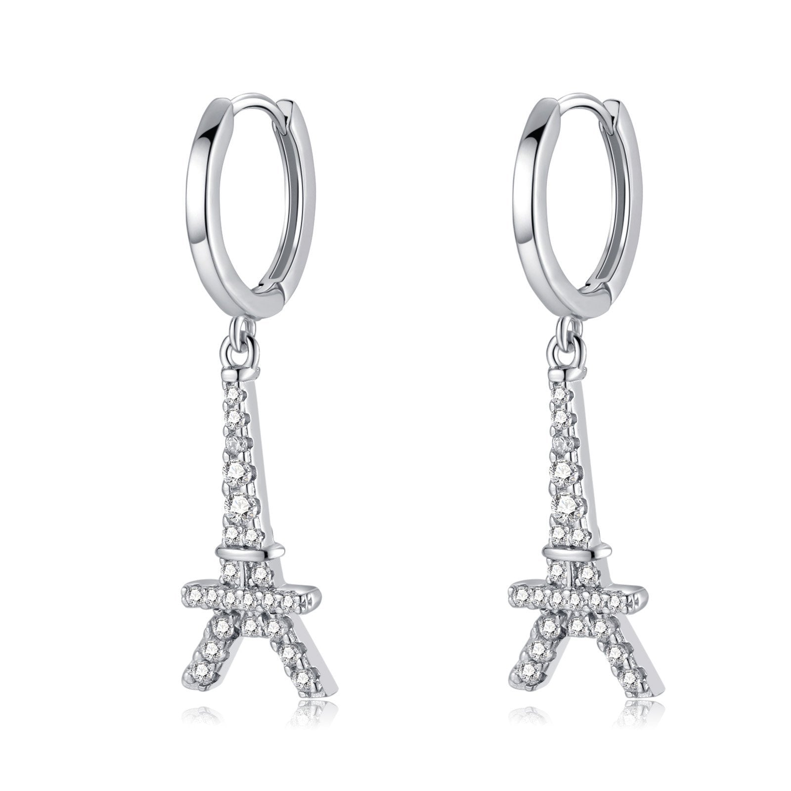 pendientes-tower-plata-de-1a-ley-292575 Boucles "Tour" ~ Argent Sterling – Image 1