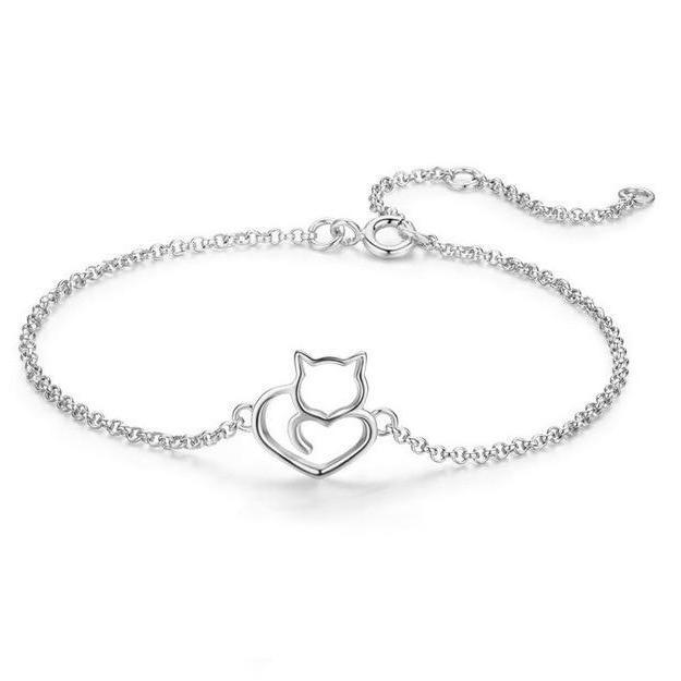 pulsera-cat-lover-plata-de-1a-ley-574356 Bracelet "Cat Lover" ~ Argent Sterling – Image 1