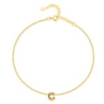 Bracelet de cheville "Initiale" ~ Or – Image 3