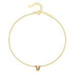 Bracelet de cheville "Initiale" ~ Or – Image 17