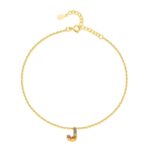 Bracelet de cheville "Initiale" ~ Or – Image 8